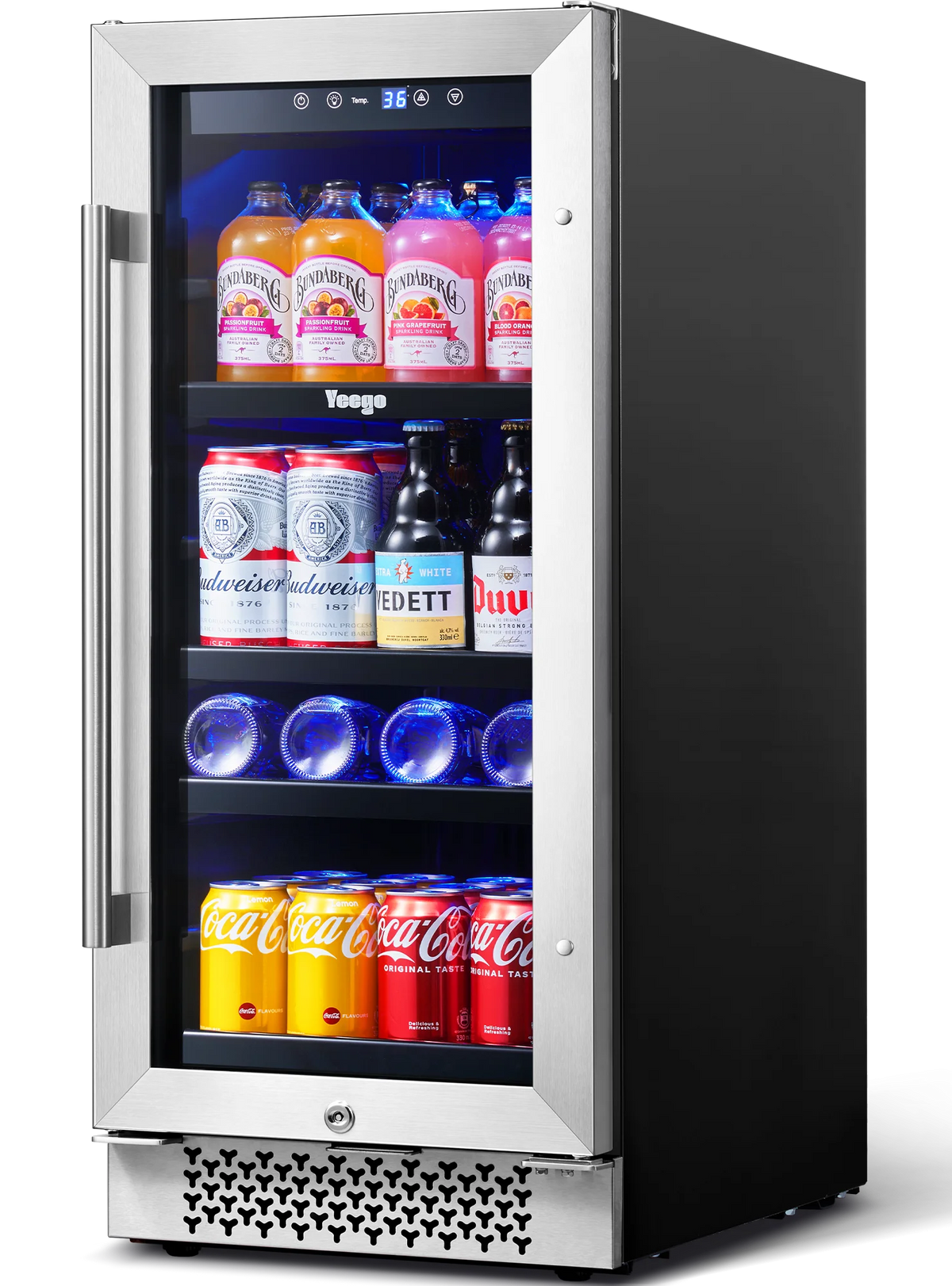 24 Can Beverage Refrigerator with Glass Door Y5658