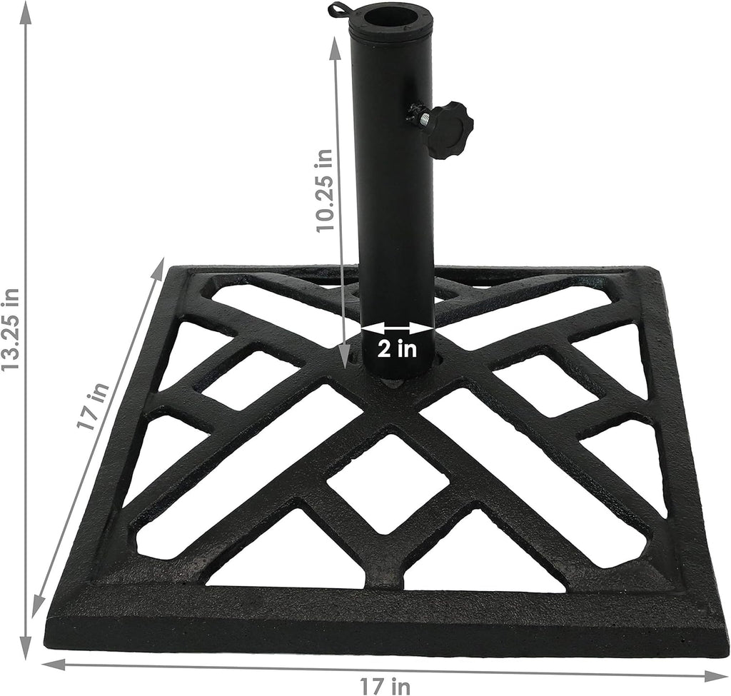 Cast Iron Heavy Duty 17-Inch Square Umbrella Base Stand H7912