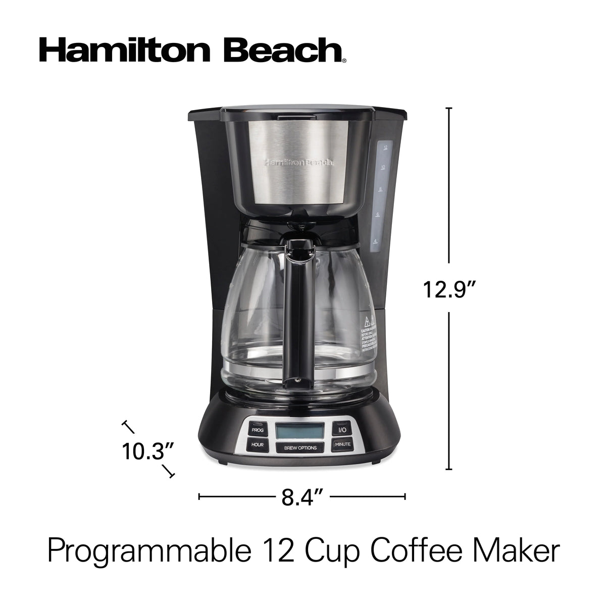 Programmable Coffee Maker, 12 Cups, Stainless Steel X19305