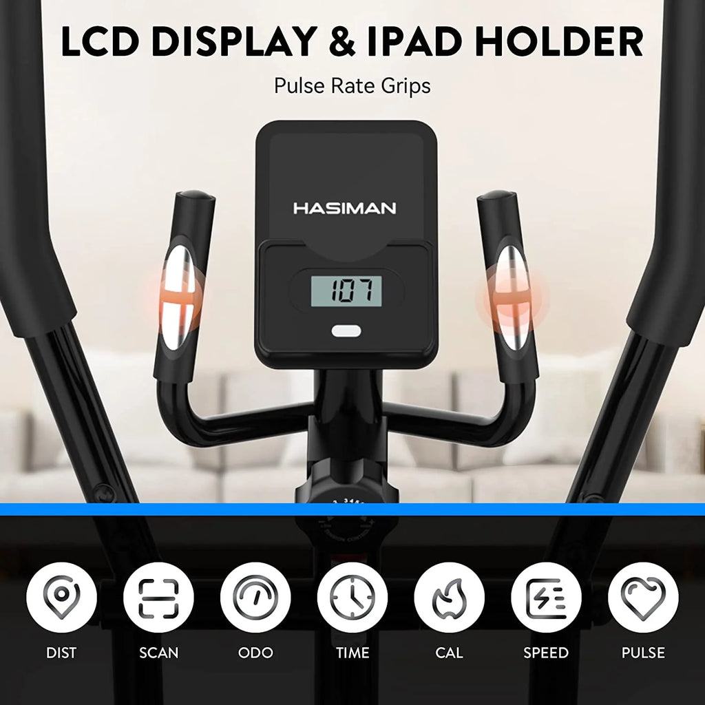 Silent Magnetic Elliptical Bike Stationary Exercise Machine D370037