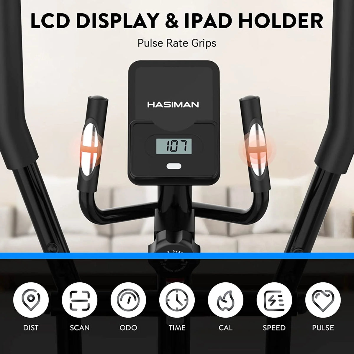 Silent Magnetic Elliptical Bike Stationary Exercise Machine D370037