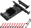 6 Port PCIe SATA 3.0 Card with 6 SATA Cables and Low Profile Bracket X87088