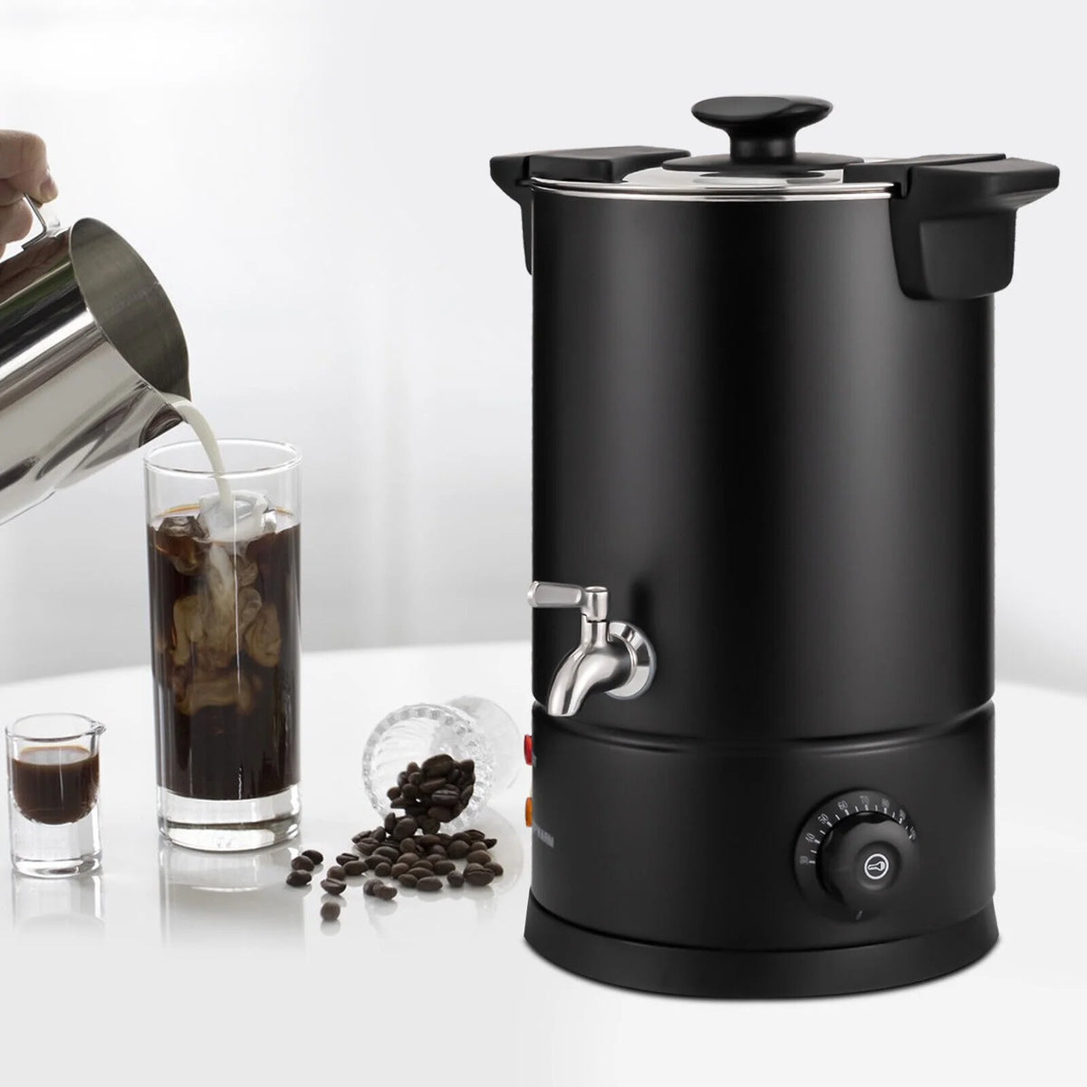 8L 1KW Stainless Steel Commercial Coffee Urn O77639