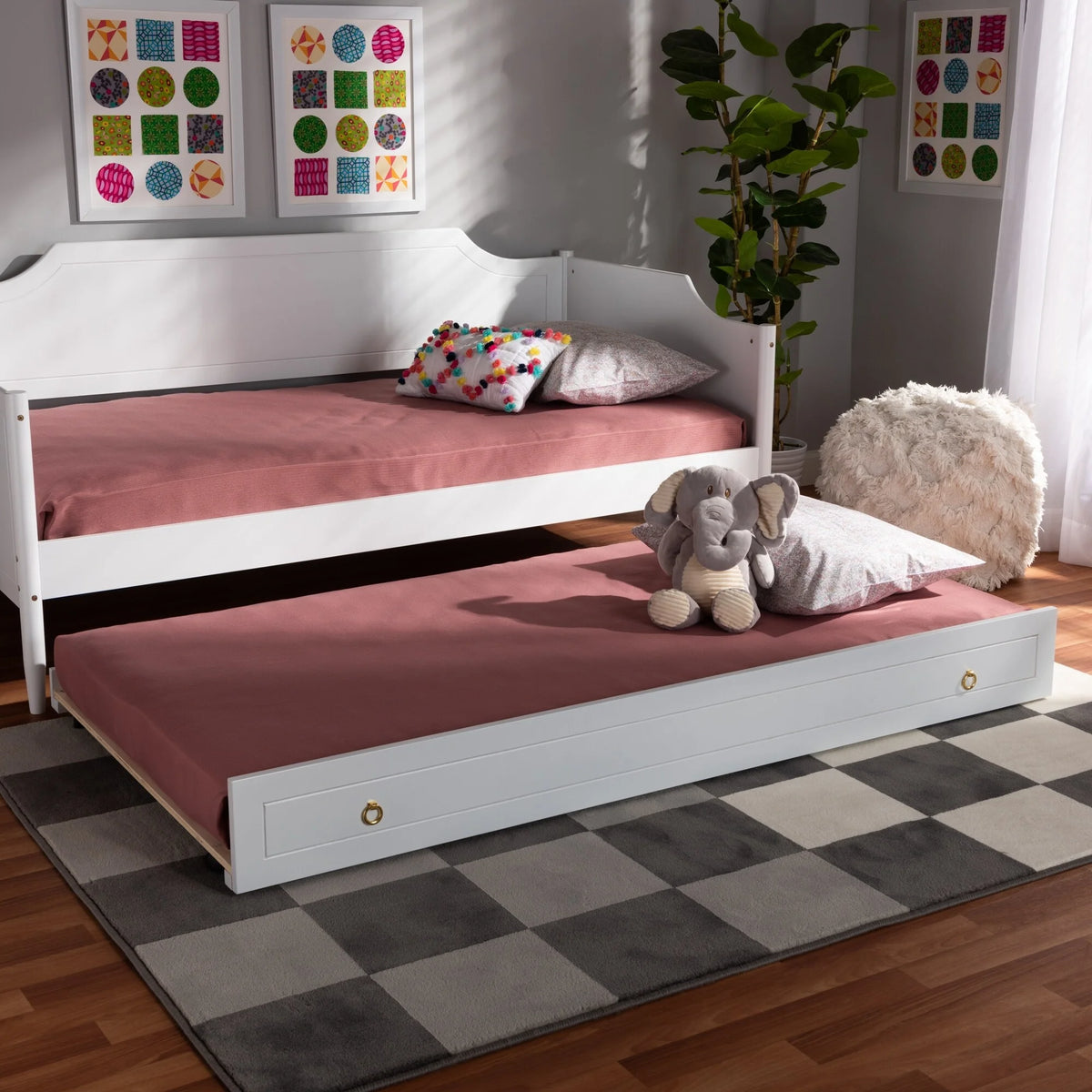 Twin Size White Trundle C8407