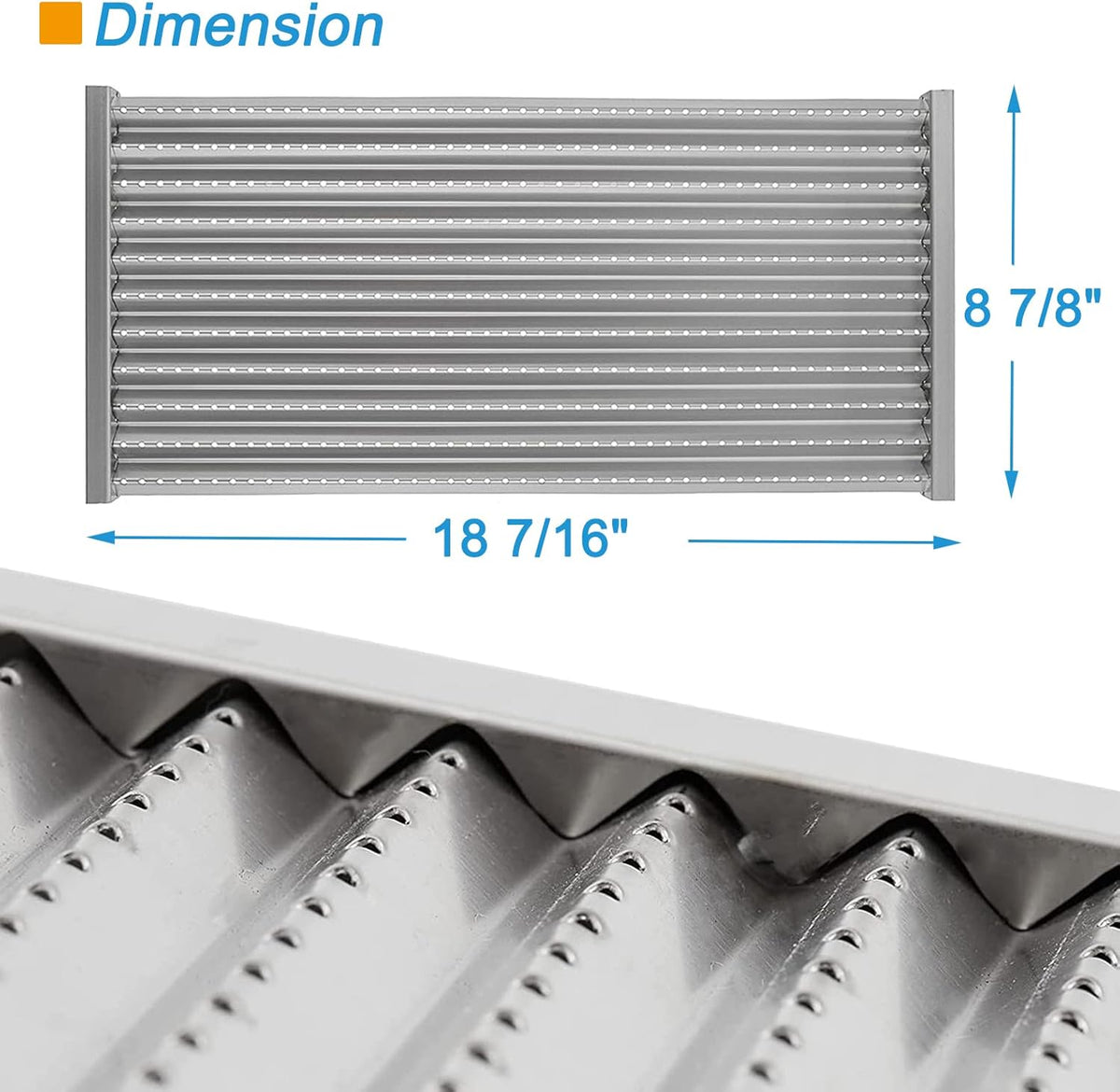18 7/16" Stamped Stainless Steel Cooking Grid Replacement, Pack of 2 Y19310