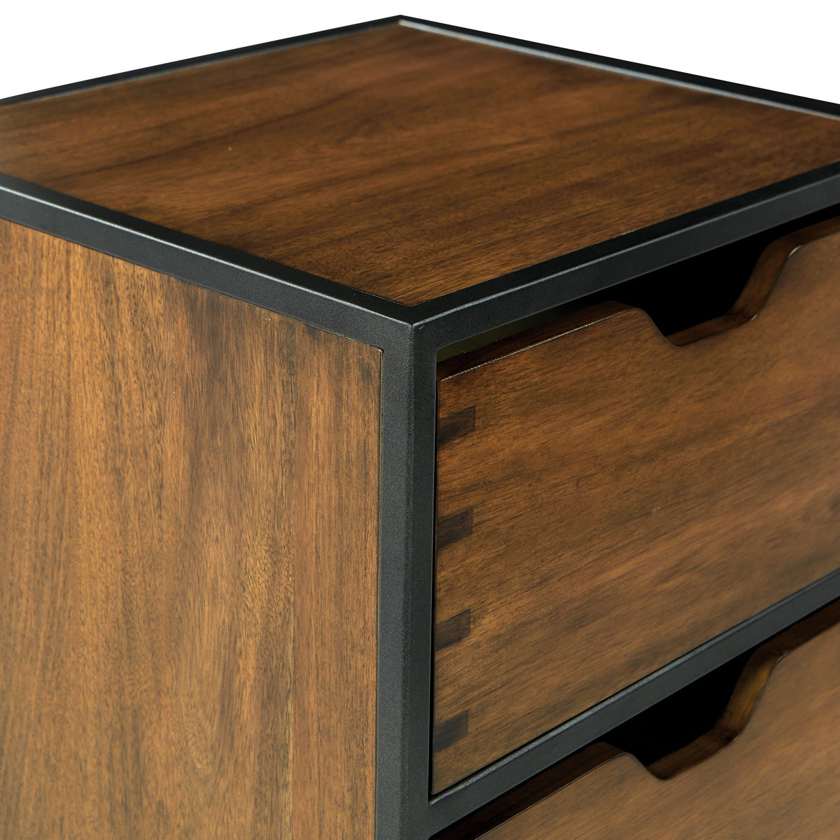 Walnut Storage Cabinet with 3 Drawers X678