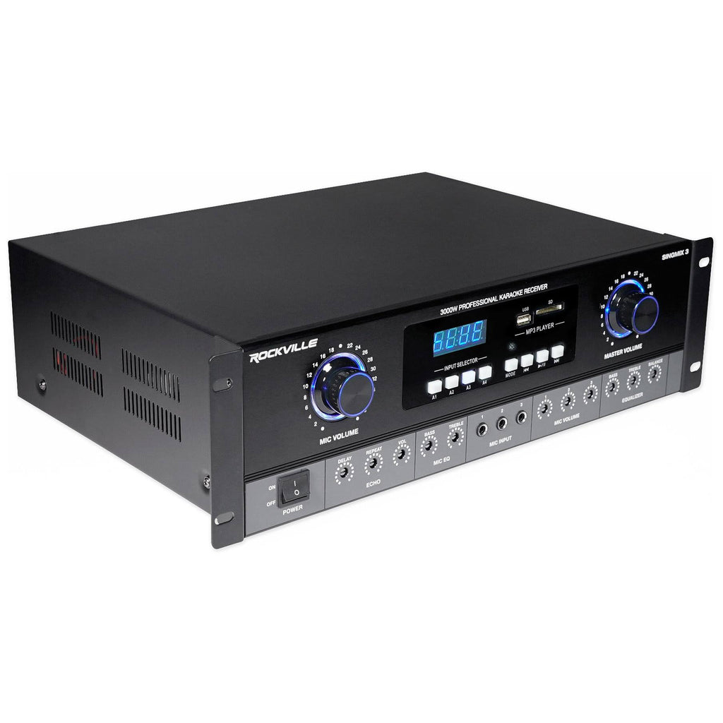 12x22 Karaoke Vocal Speakers with Bluetooth Amplifier Mixer R55955