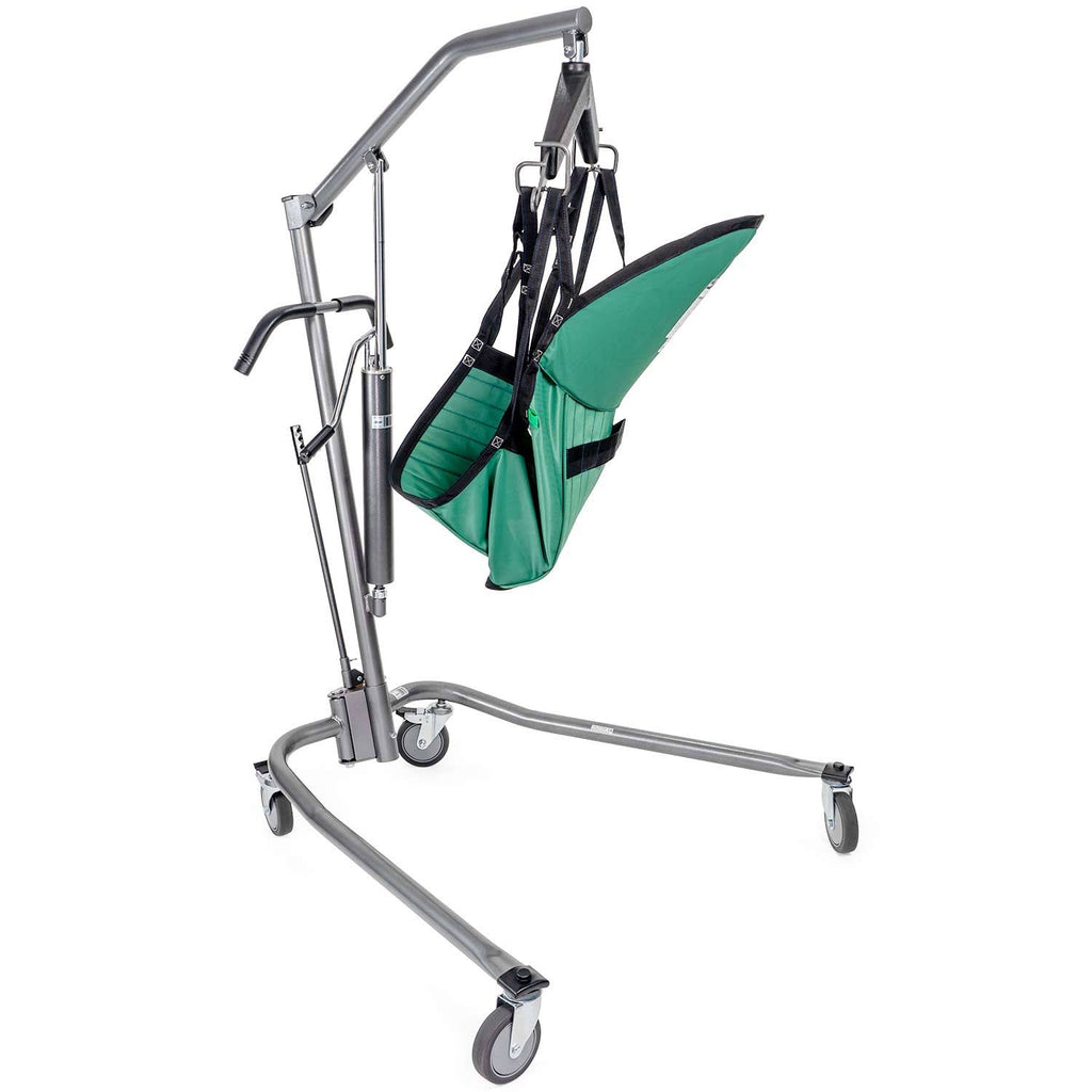 Hydraulic Patient Lift with Six Point Cradle, 5x22 Casters, Silver Vein Z1500