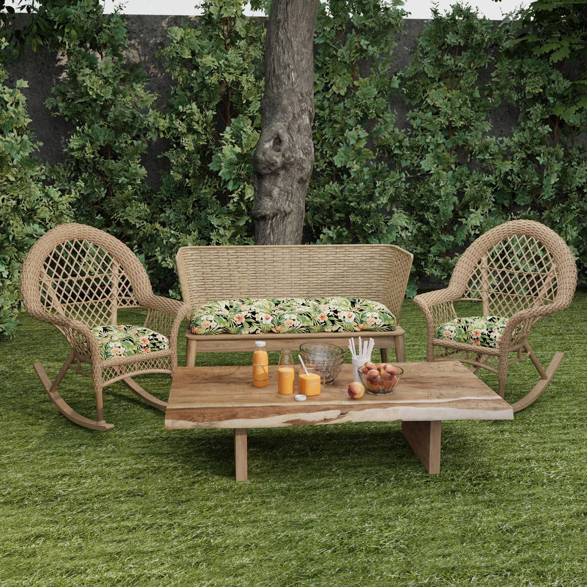 3-Piece Tufted Outdoor Cushion Set M742100