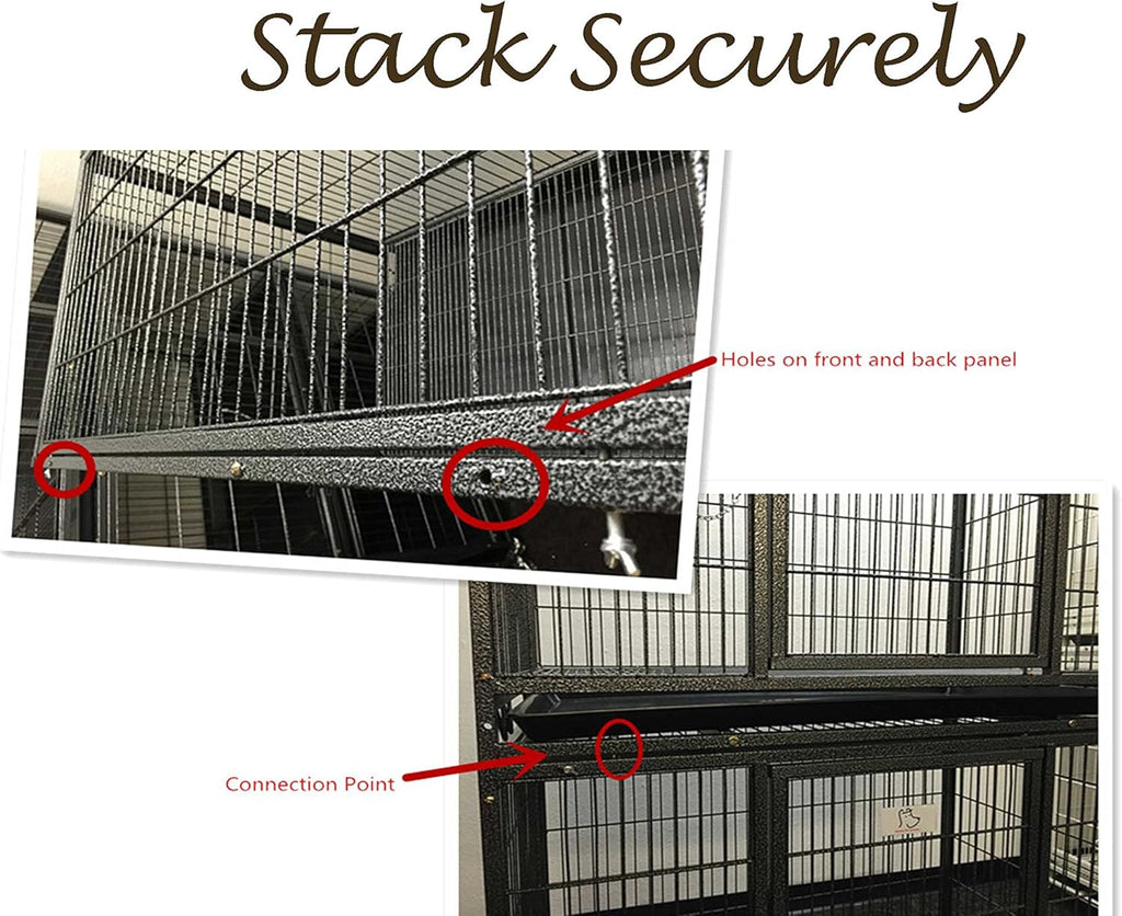 Heavy Duty Metal Open Top Cage with Floor Grid, Casters and Tray A355