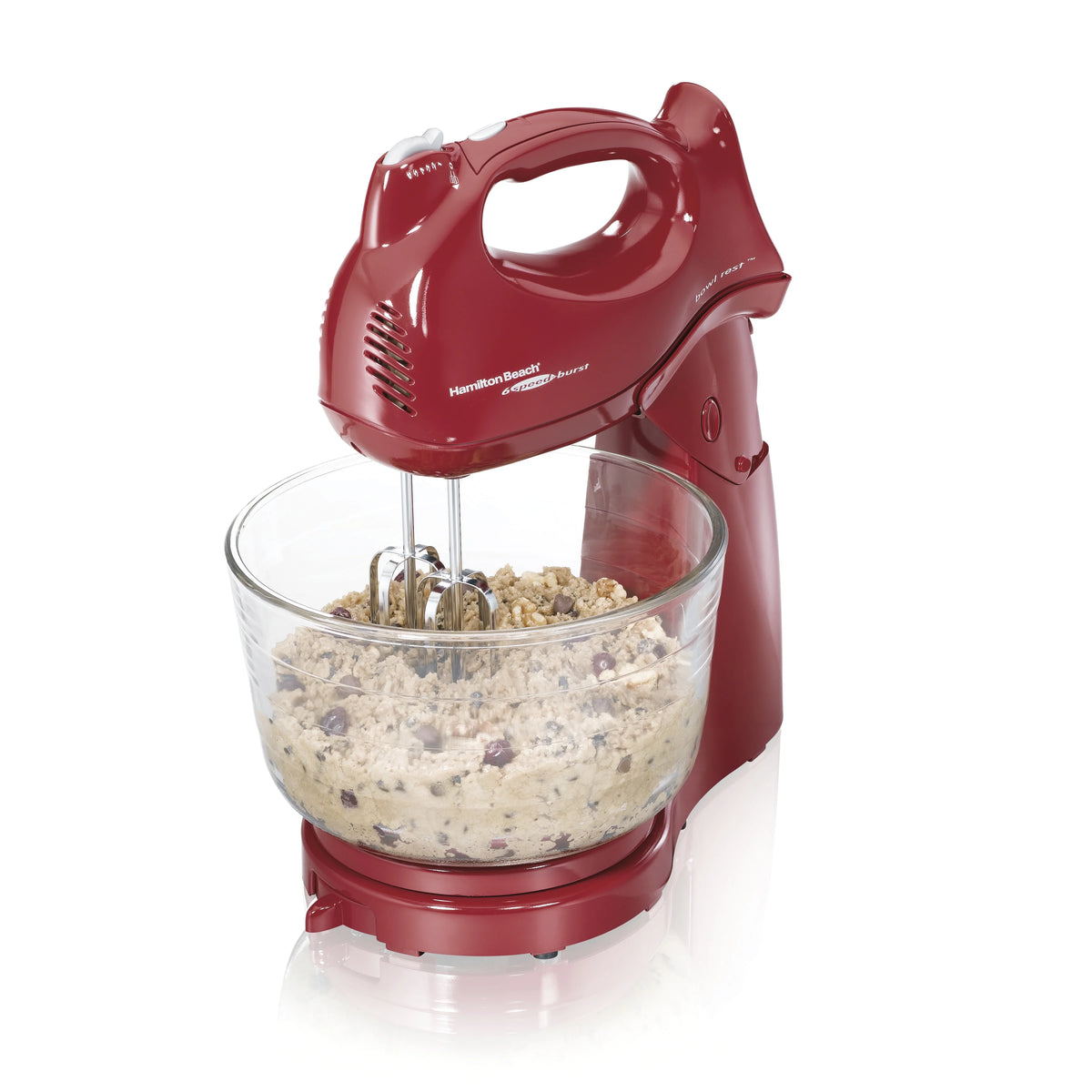 Red 6 Speeds Stand and Hand Mixer G540