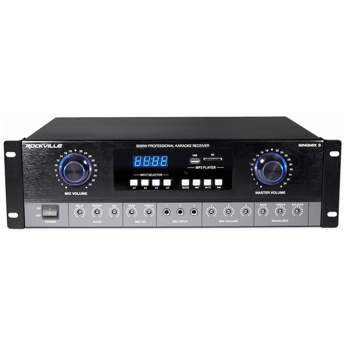 12x22 Karaoke Vocal Speakers with Bluetooth Amplifier Mixer R55955