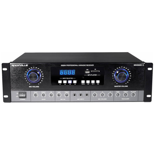 12x22 Karaoke Vocal Speakers with Bluetooth Amplifier Mixer R55955