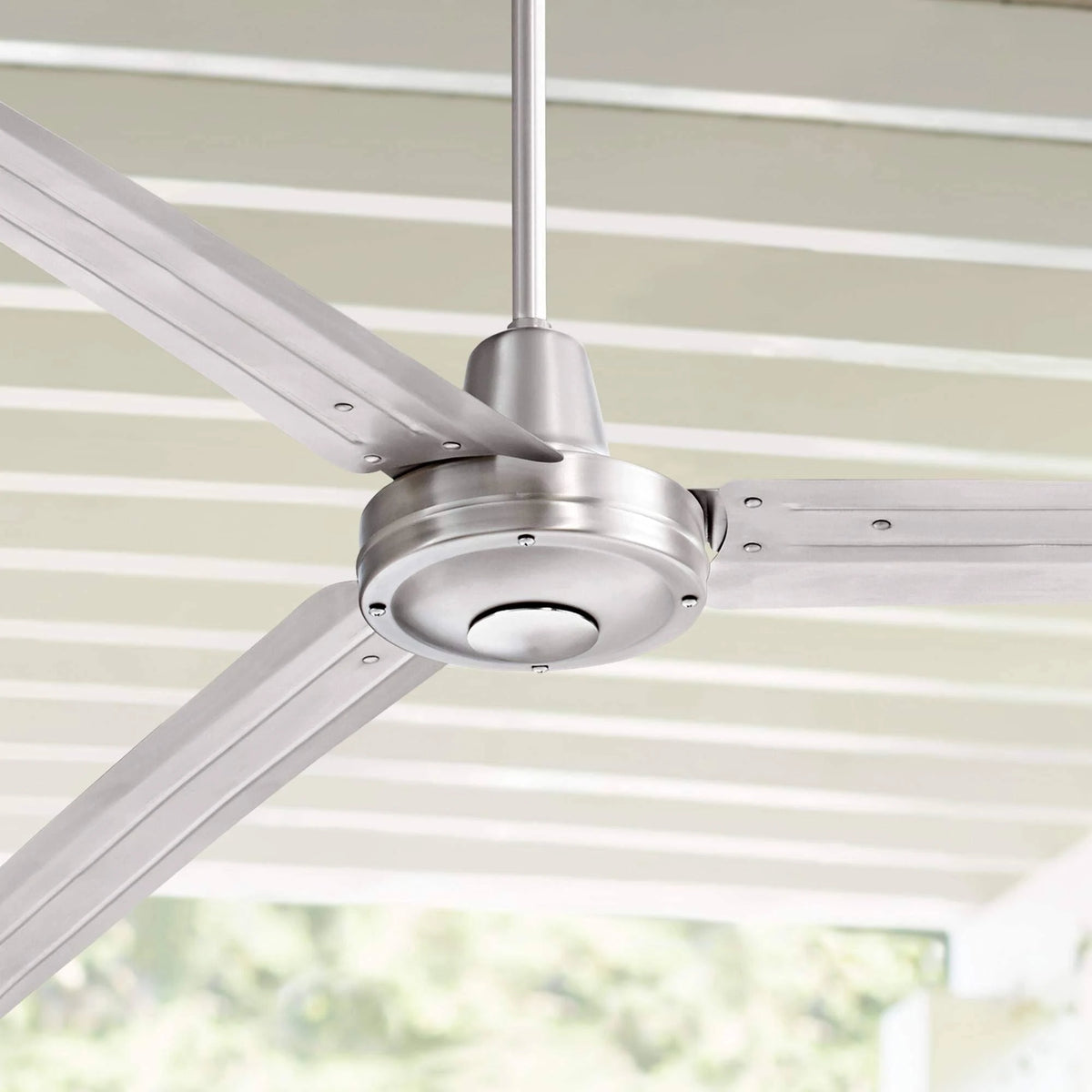 84 inch Brushed Nickel Damp Ceiling Fan D82336