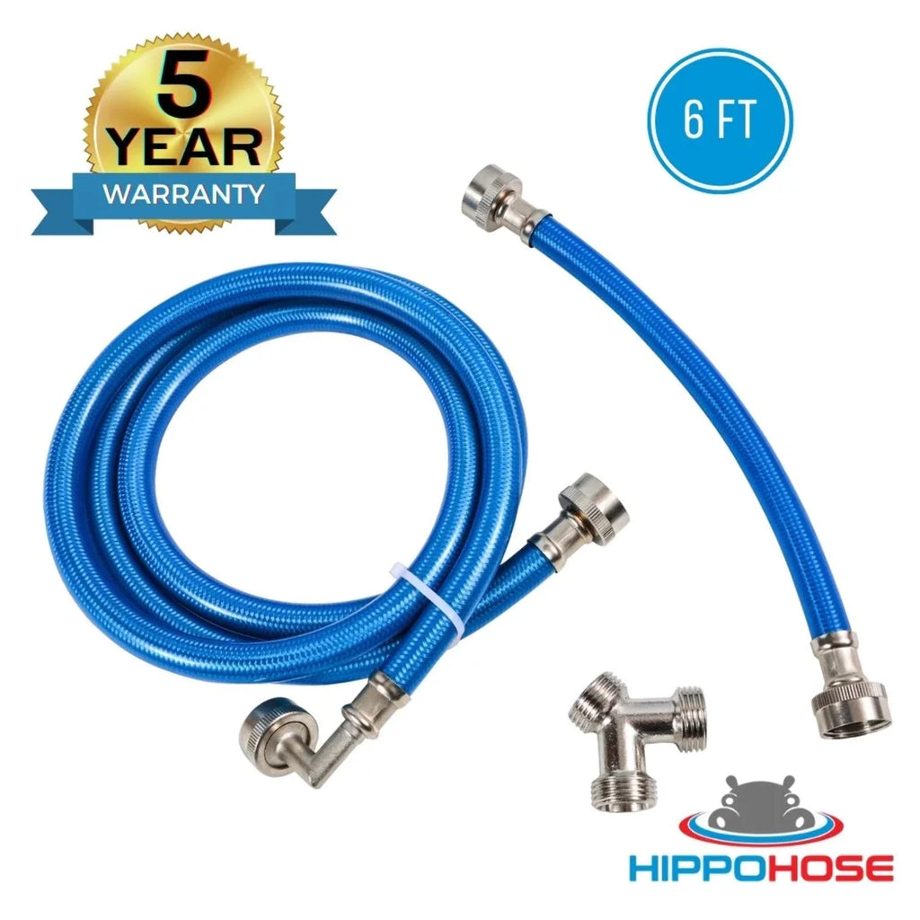 6 ft Stainless Steel Braided Steam Dryer Hose Kit with Y Connector K84729