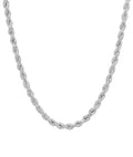 925 Solid Sterling Silver 4mm Rope Chain M16342