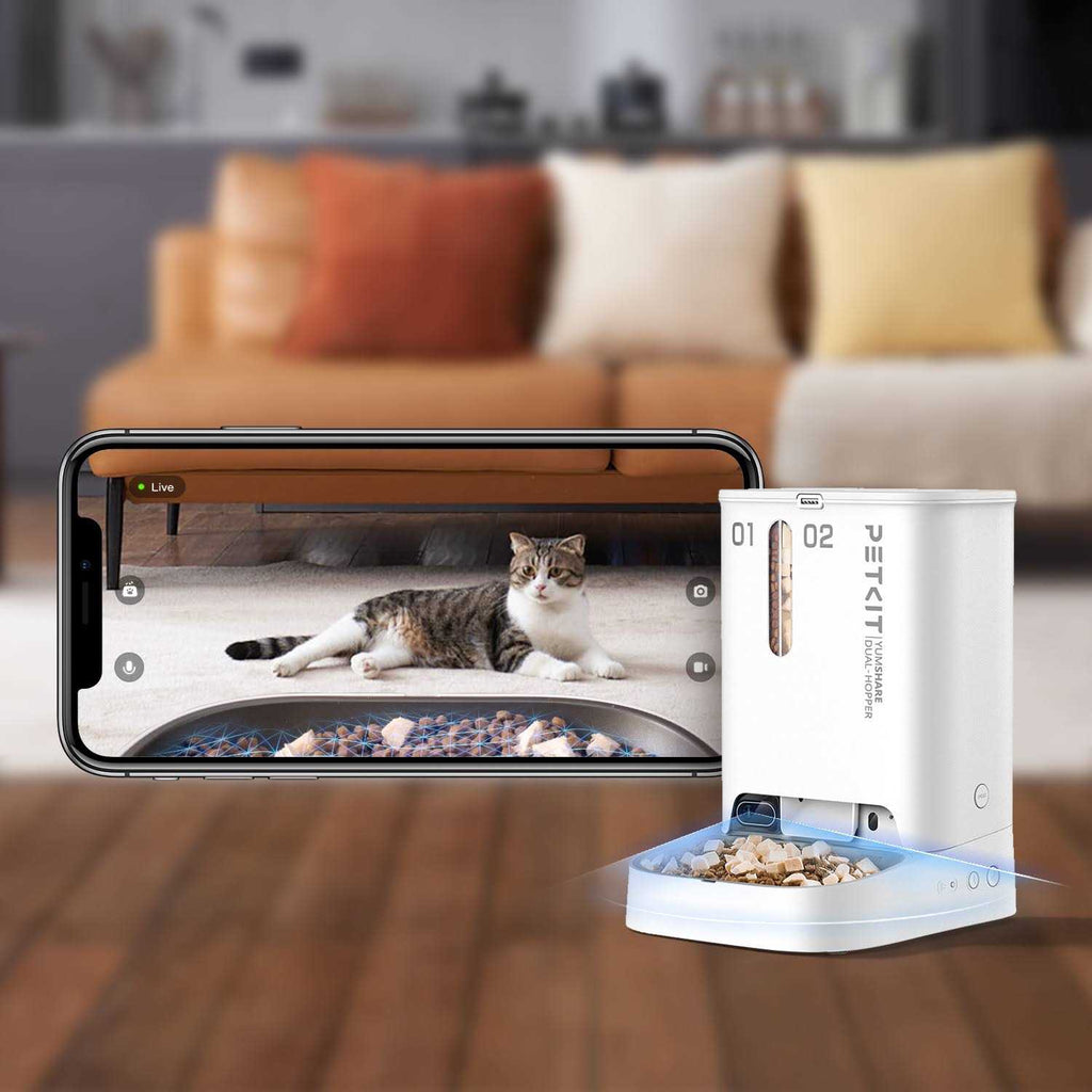 5L Wifi Enabled Automatic Cat Feeder with Camera F384068