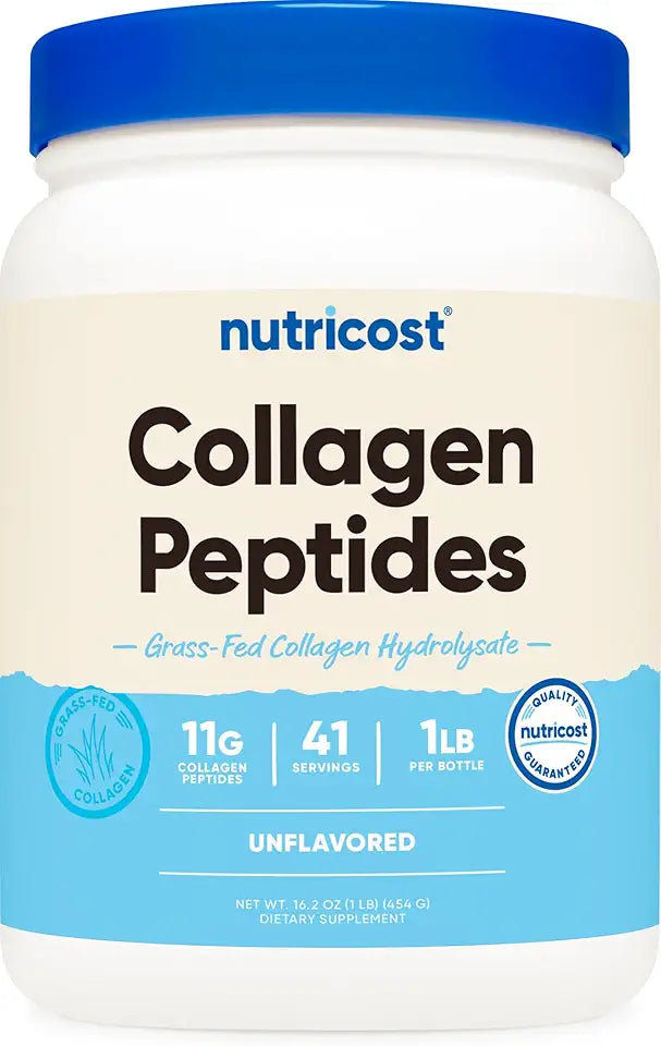 Grass-Fed Bovine Collagen Peptides Powder 1LB Unflavored C192