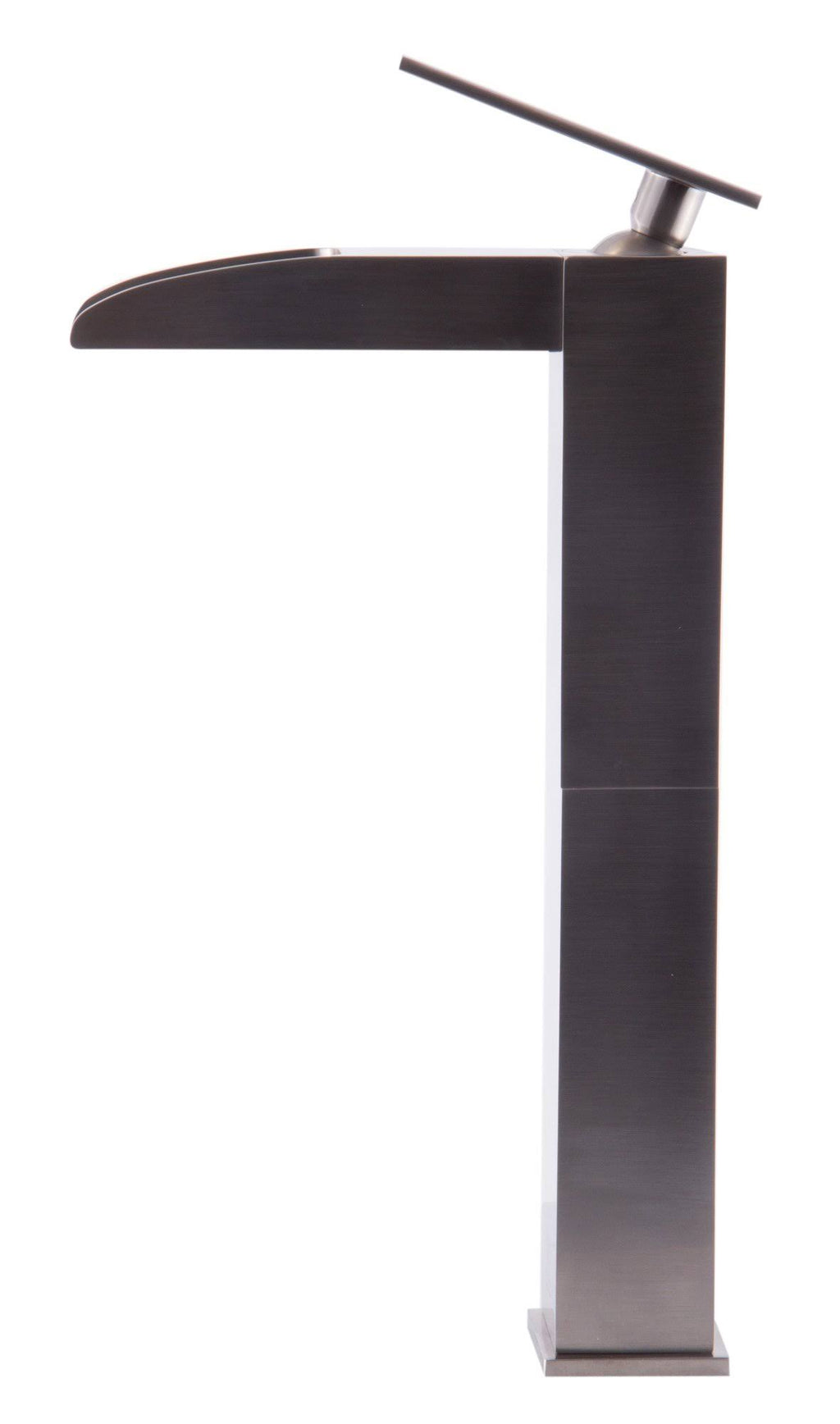 Brushed Nickel Single Hole Tall Waterfall Bathroom Faucet J896
