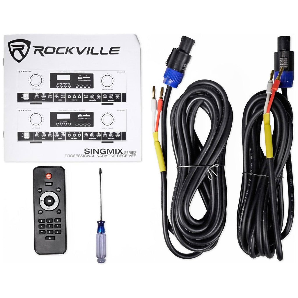 12x22 Karaoke Vocal Speakers with Bluetooth Amplifier Mixer R55955