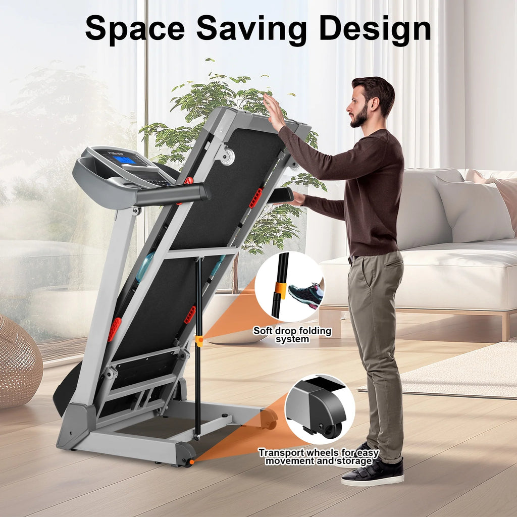 300LBS Electric Treadmill with 15-Level Auto Incline C5599