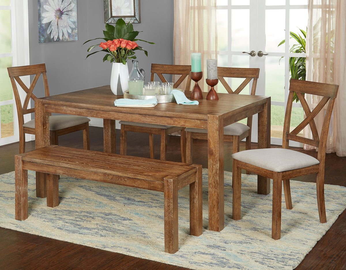 6-Piece Dining Set with Bench F169