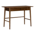 Mid-Century Wood/Metal Office Desk in Walnut Brown Y971000