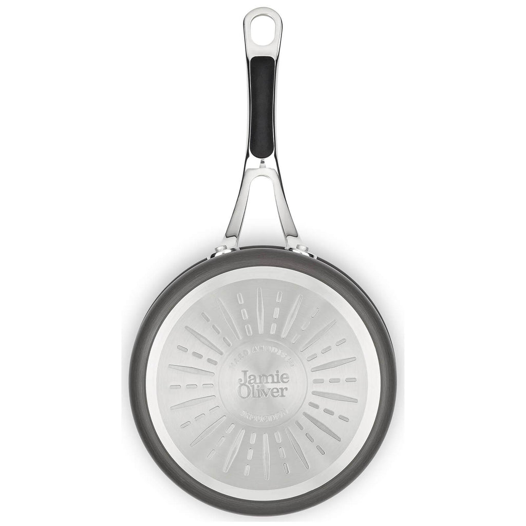 Black Hard Anodised Saucepan with Lid Y325