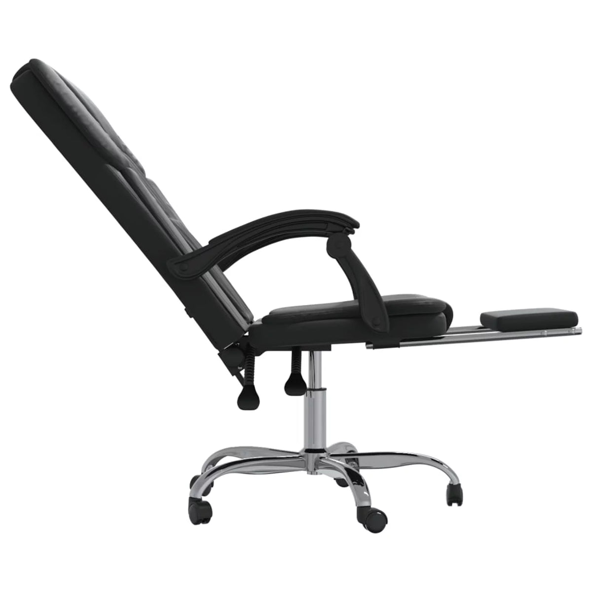 Black Faux Leather Reclining Office Chair S4032