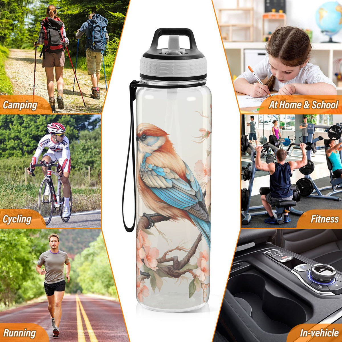 32oz Tritan Sports Water Bottle with Straw Q672100