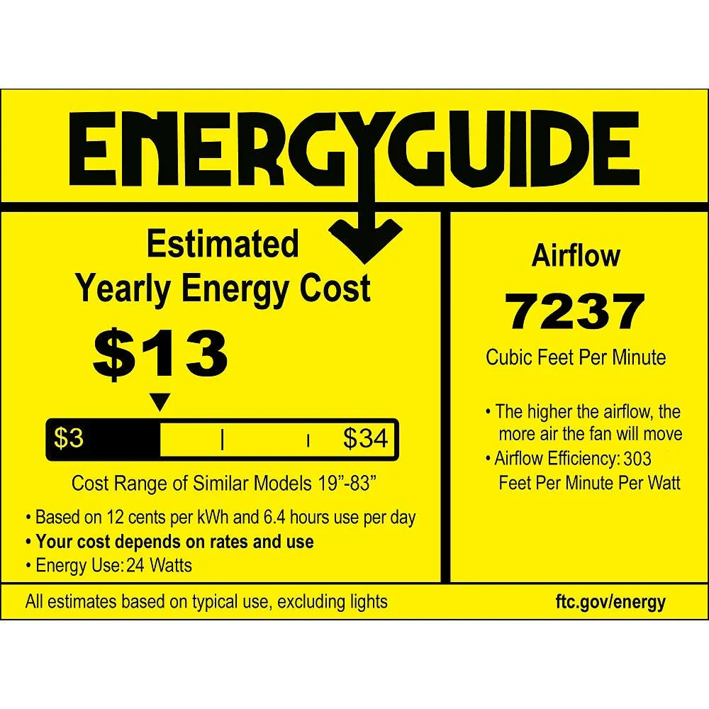 84 inch Brushed Nickel Damp Ceiling Fan D82336