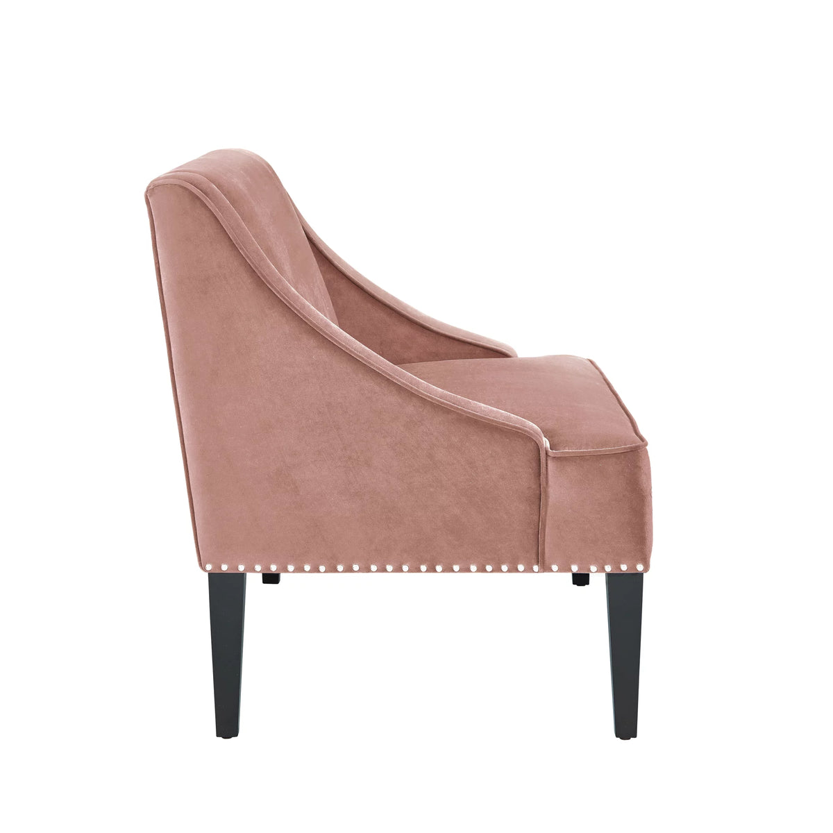 Blush Velvet Upholstered Bench F120823