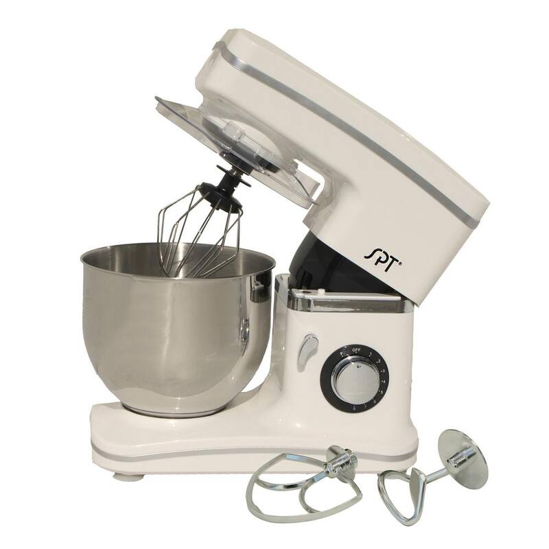 White 5.5 Qt 8-Speed Tilt Head Stand Mixer Q3759
