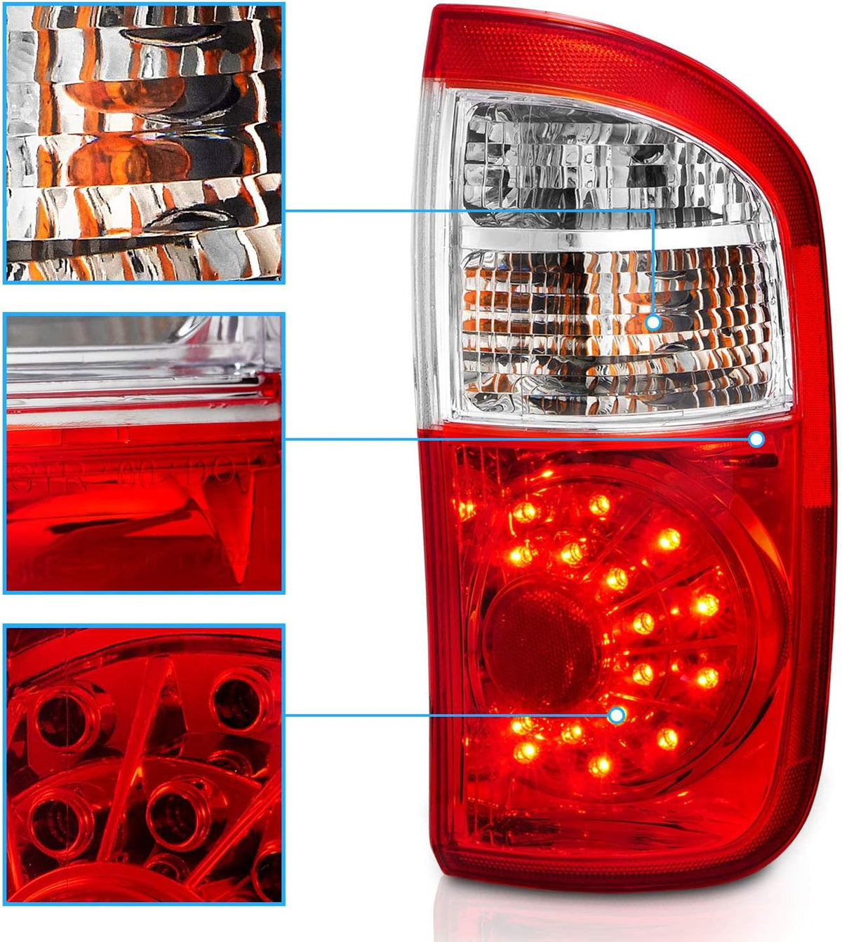 Red LED Replacement Tail Lights Pair R989211
