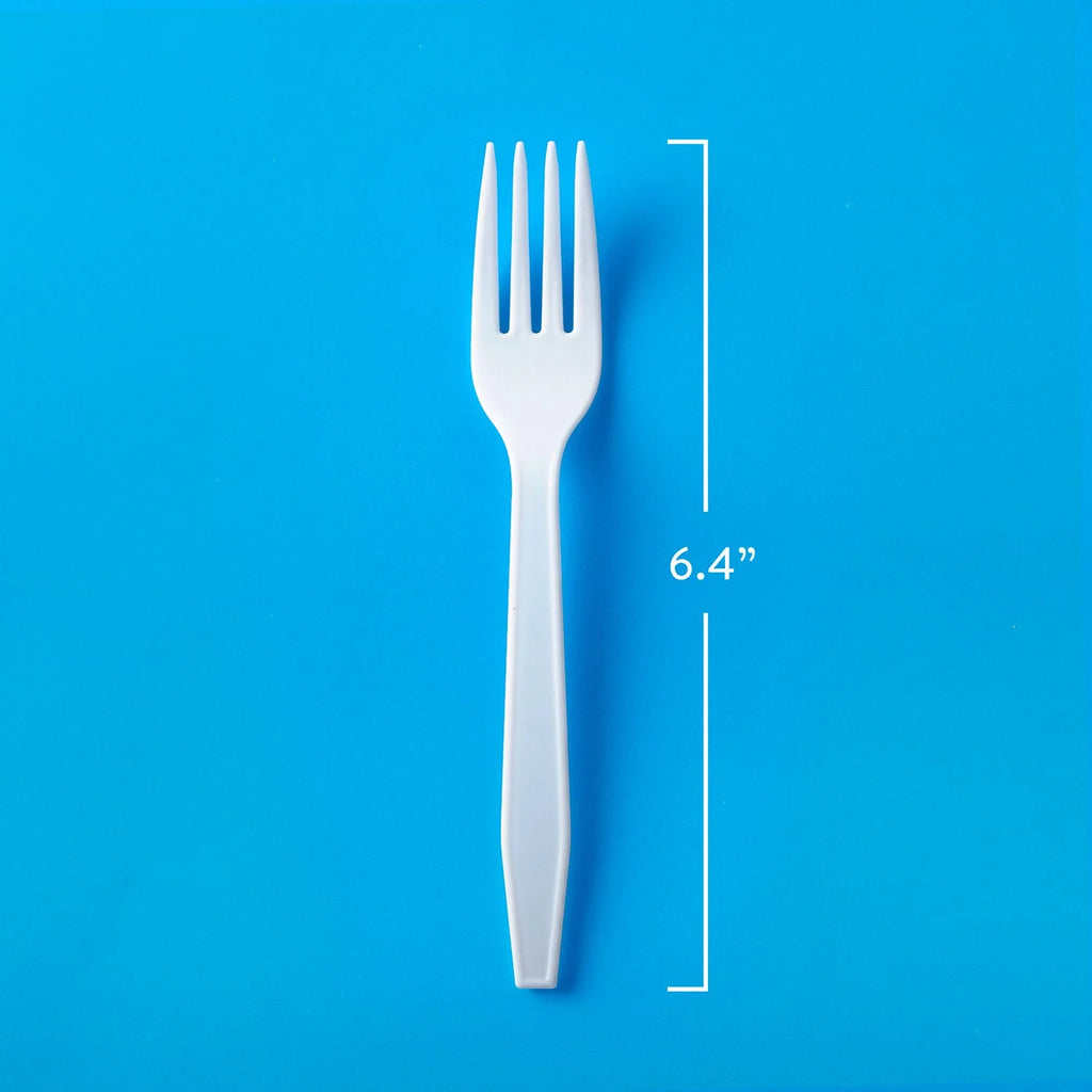 White Plastic Forks, 500 Ct V305