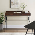 Dark Walnut 3-Drawer Writing Desk X762253
