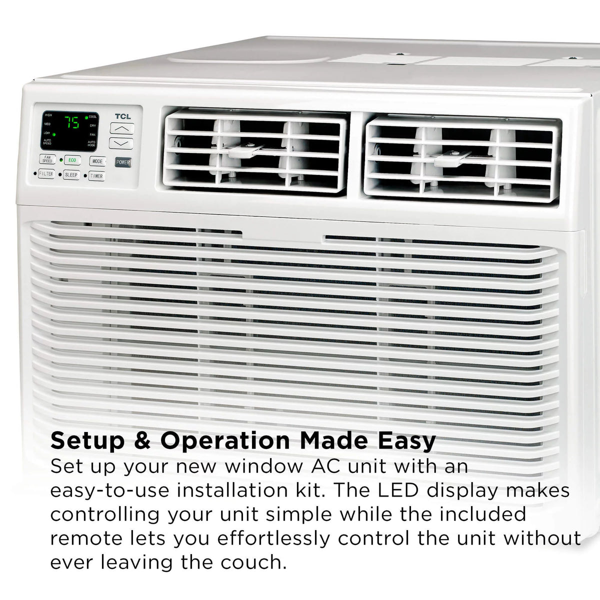 8000 BTU Smart Window Air Conditioner with Remote White K790