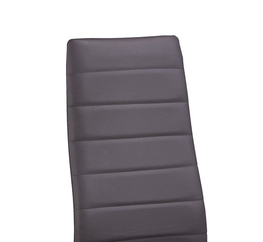 Bi Cast Leather Dining Side Chair in Gray (Set of 2) T618
