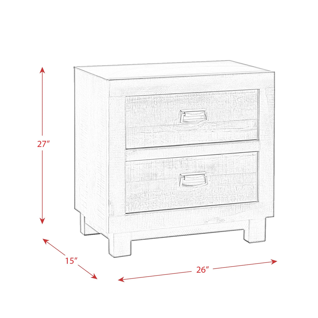 2-Drawer Nightstand S8429