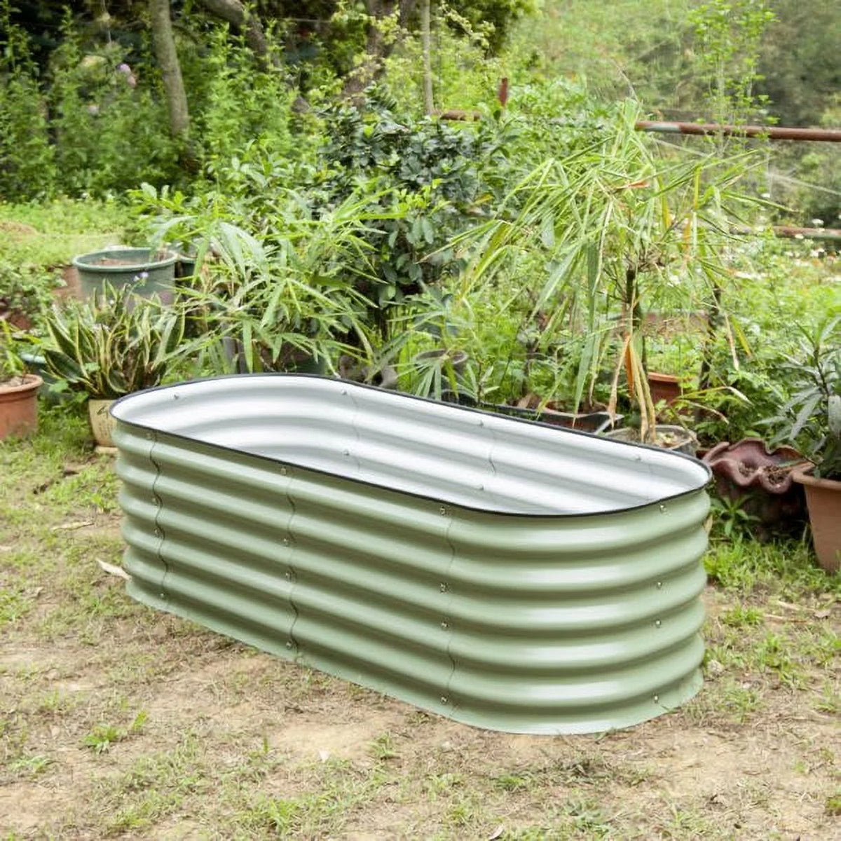 17" Tall 5'X2' Metal Corrugated Raised Garden Bed Kit B604135