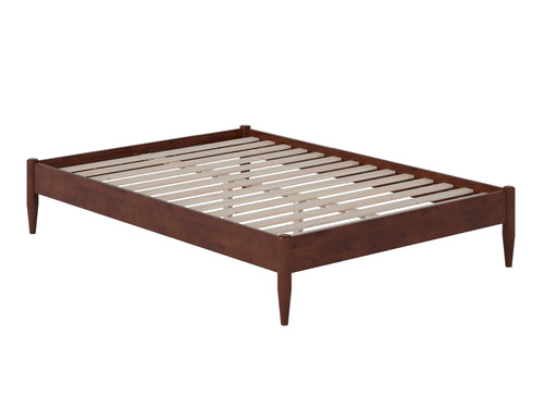 14" Walnut Solid Wood Platform Bed S39661