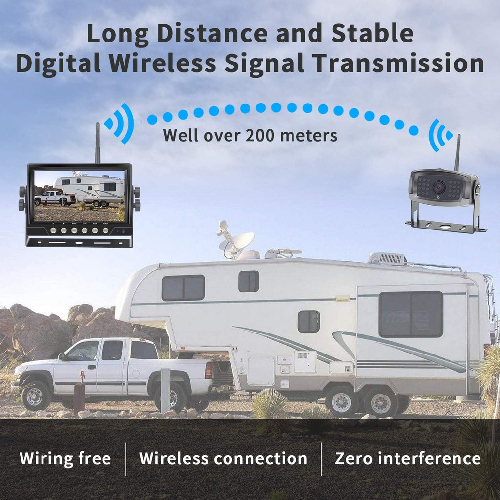 7'' Wireless Rear View Camera System with DVR Monitor S729472