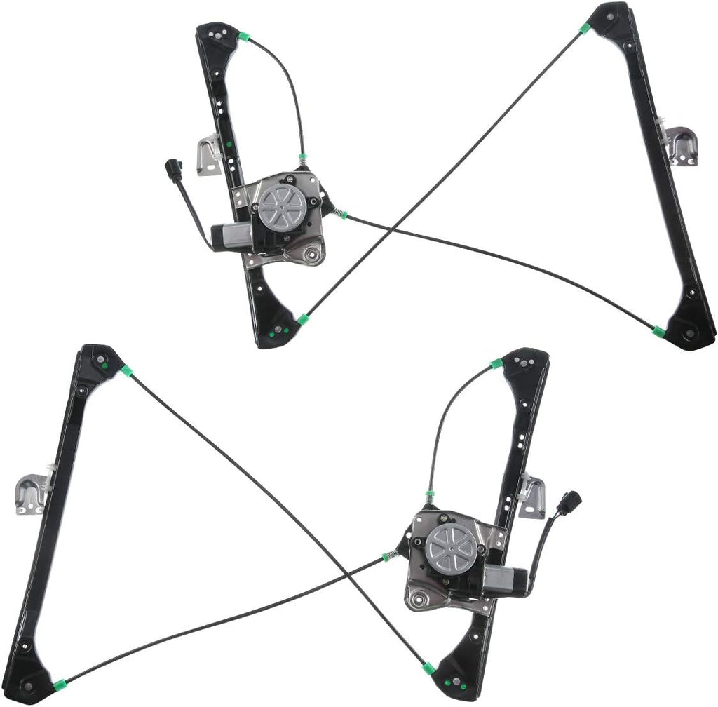 Power Window Regulator with Motor Compatible with Oldsmobile Alero Pontiac Grand Am 1999-2005 Coupe 2-Door Front Right Passenger Side Pack of 2 M166235