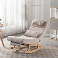 PU Leather Upholstered Rocking Recliner Chair with Pillows & Foot R511