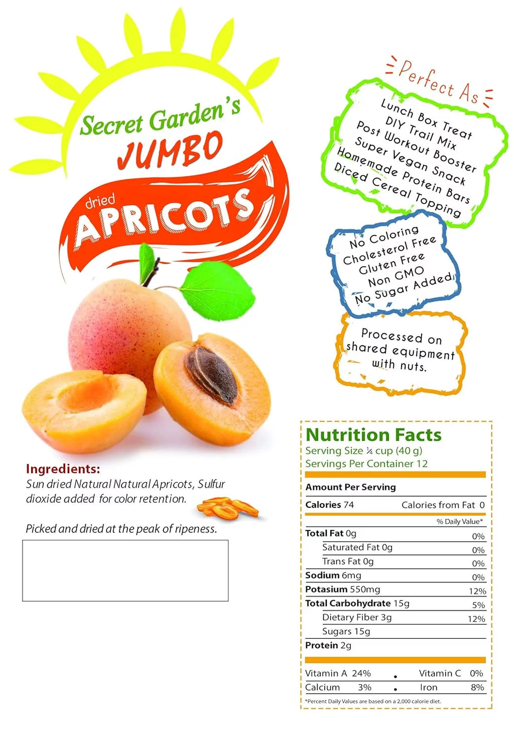 Turkish Dried Apricots 5LB Resealable Bag X799028