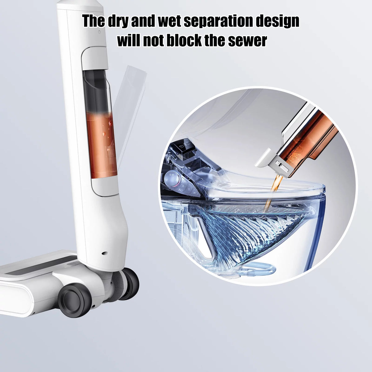 Wet Dry Cordless Vacuum and Mop with Self-Cleaning S595