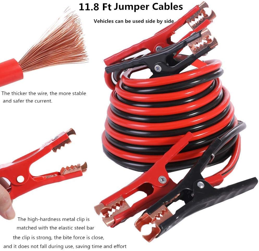 124 Pcs Emergency Car Kit with Tow Strap and Folding Survival Shovel E2970