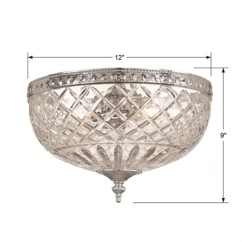 Polished Chrome 2 Light Ceiling Mount V110617