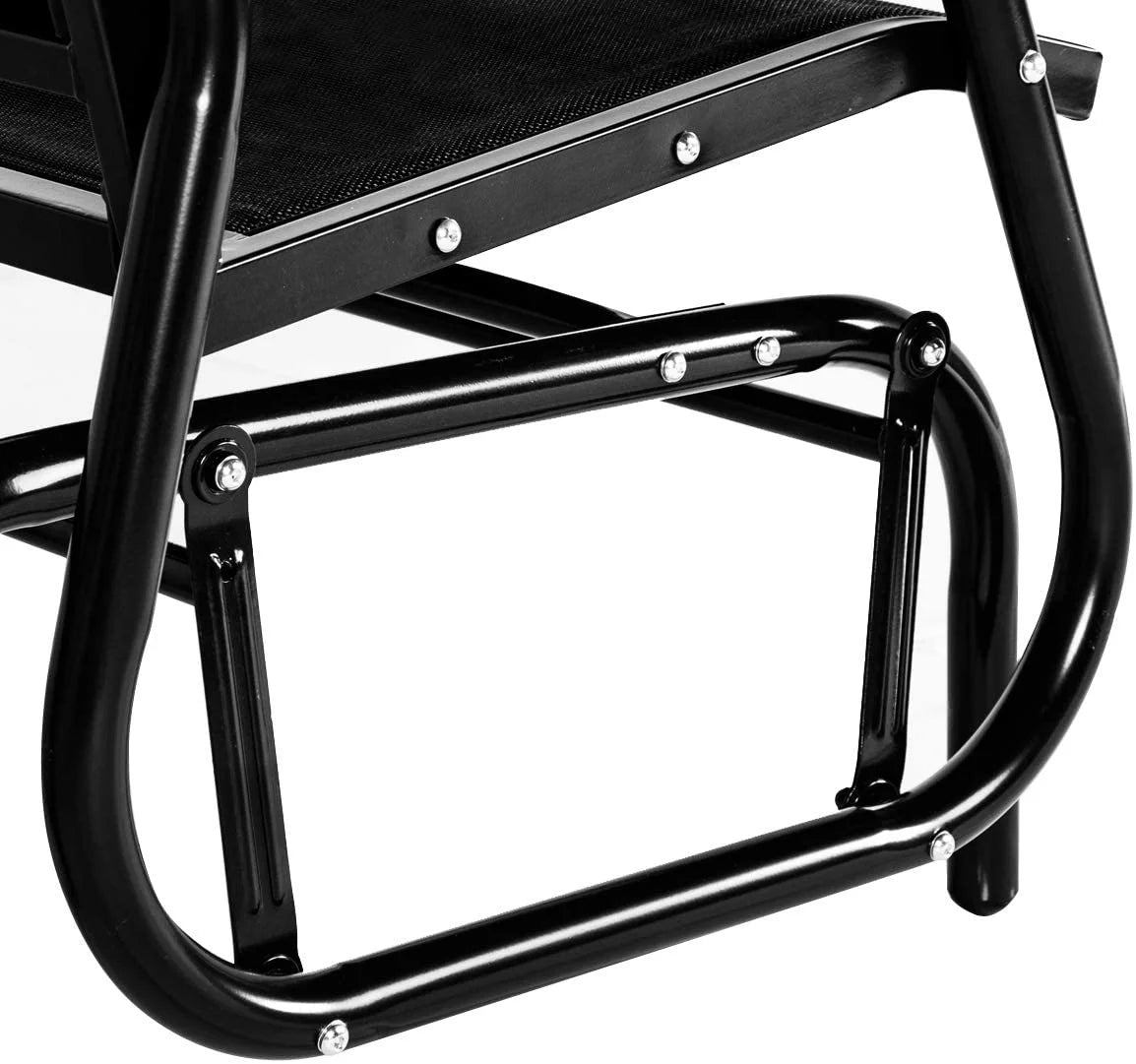 2-Person Outdoor Glider Bench Black J77991