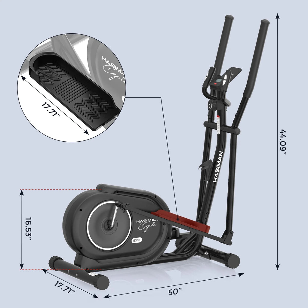 Silent Magnetic Elliptical Bike Stationary Exercise Machine D370037